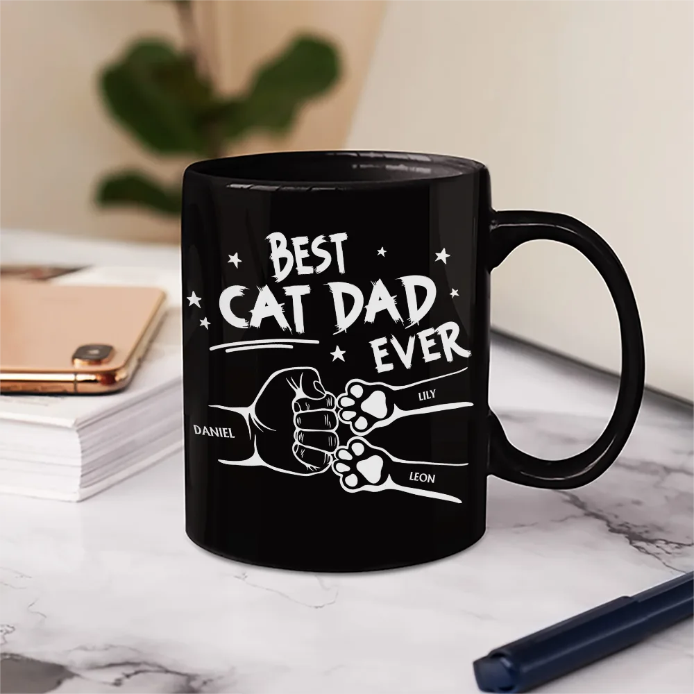 Best Dog Dad Ever Hand Punch - Personalized Mug
