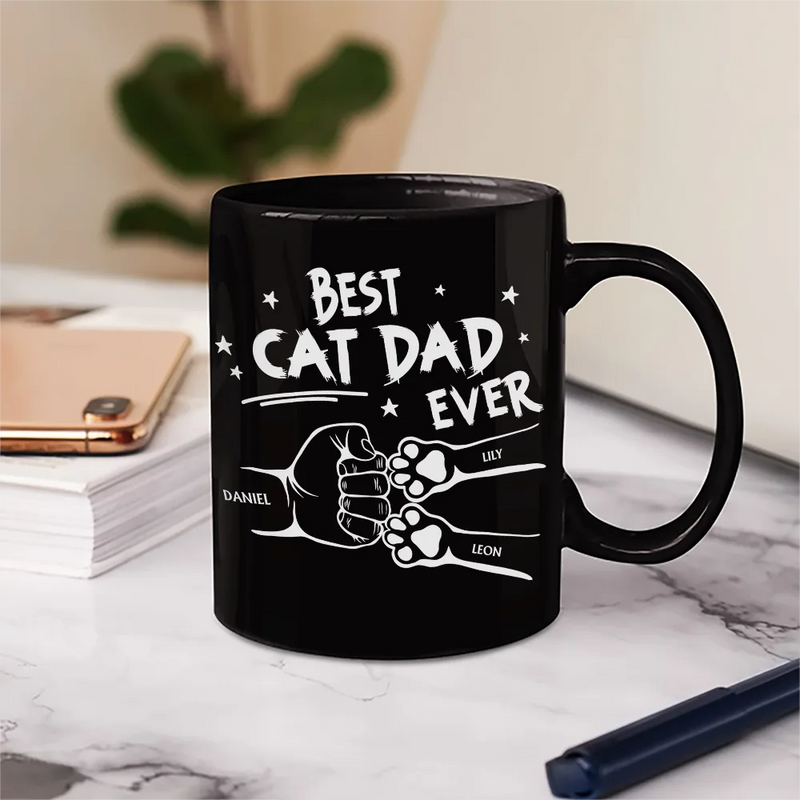 Best Dog Dad Ever Hand Punch - Personalized Mug