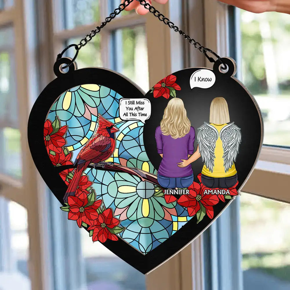 I Miss You I'm Always With You - Personalized Window Hanging Suncatcher Ornament