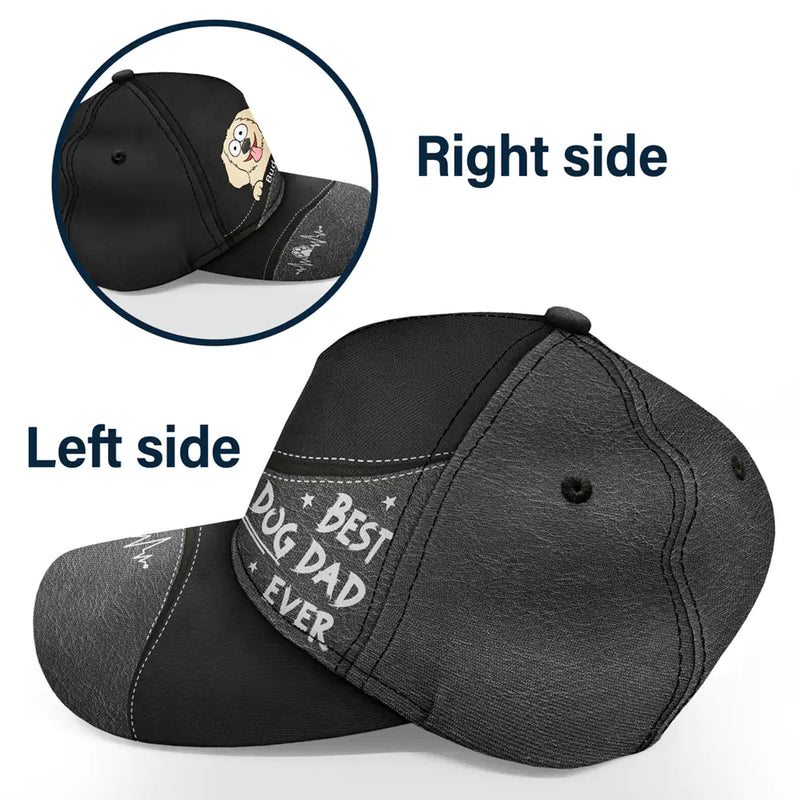 Best Dog Dad Ever Funny Cartoon Pet - Personalized Classic Cap