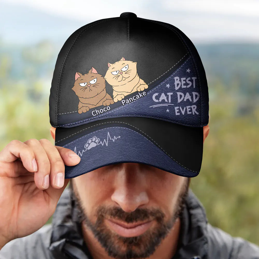 Best Dog Dad Ever Funny Cartoon Pet - Personalized Classic Cap