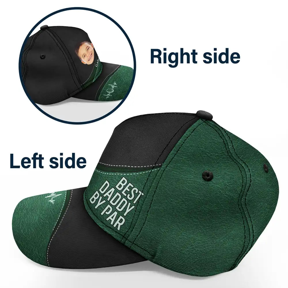 Custom Photo Best Daddy By Par - Personalized Classic Cap