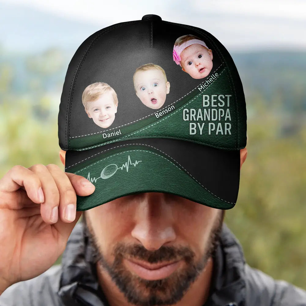 Custom Photo Best Daddy By Par - Personalized Classic Cap