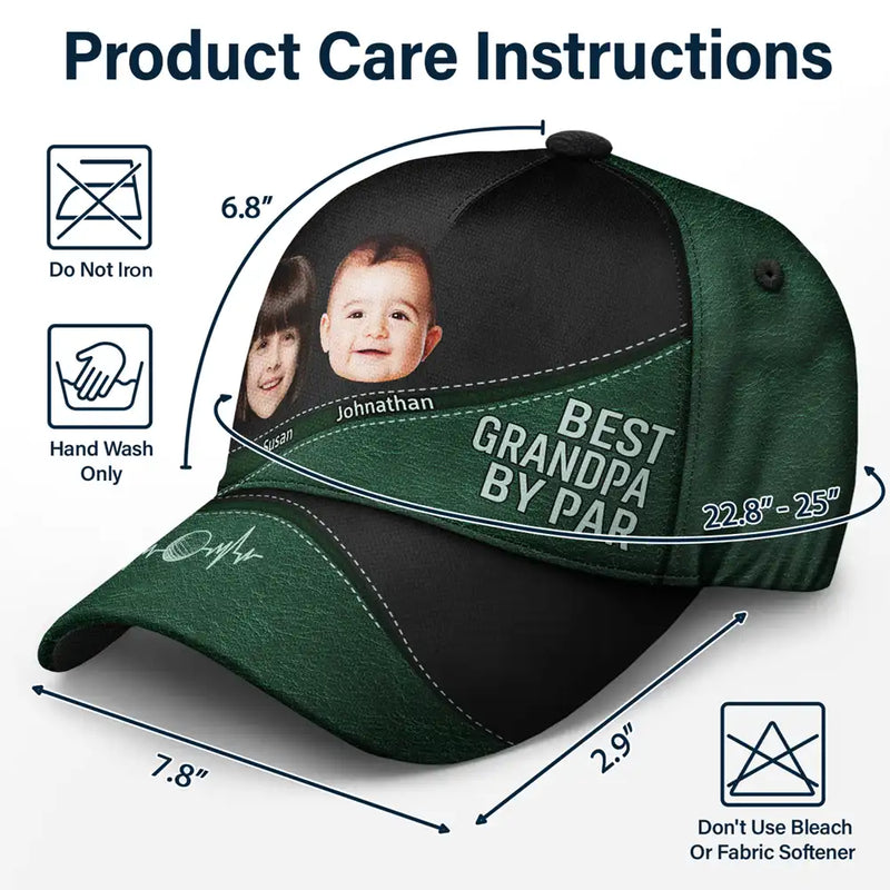 Custom Photo Best Daddy By Par - Personalized Classic Cap