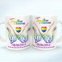 Together Forever Love Is Love Pride Couple - 3D Inflated Effect Printed Mug, Personalized White Edge-to-Edge Mug