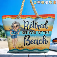 Retraité À bientôt à la plage - Sac de plage personnalisé