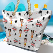 Sac de plage personnalisé avec photo « Meilleure grand-mère de tous les temps »