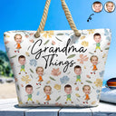 Custom Photo Grandma Things - Personalized Beach Bag