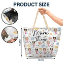 Custom Photo Grandma Things - Personalized Beach Bag