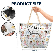 Custom Photo Grandma Things - Personalized Beach Bag