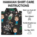 Custom Photo Best Dad Ever Palm Tree And Sailing - Personalized Hawaiian Shirt