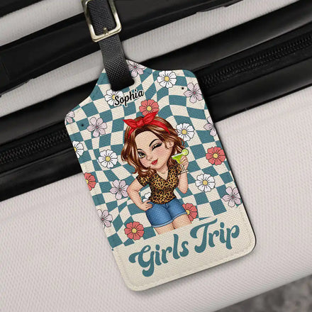 Voyage entre filles - Étiquette de bagage personnalisée