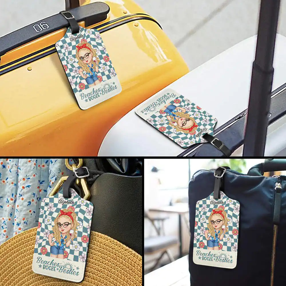 Voyage entre filles - Étiquette de bagage personnalisée