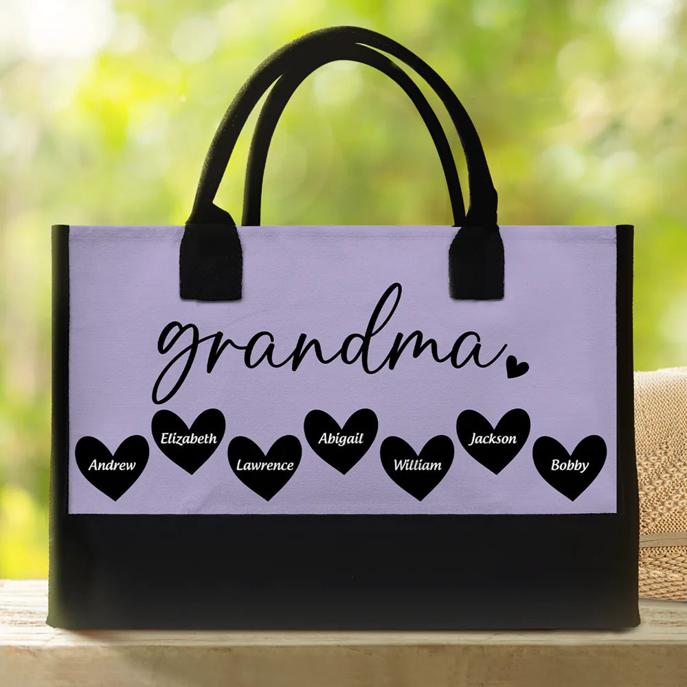 Mama Gigi Grandma - Personalized Canvas Tote Bag