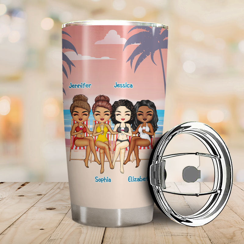 Salty Lil' Beaches Booze Bestie - Cadeau pour meilleur ami - Verre personnalisé