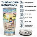 Just A Girl Who Loves Beaches - Gift For Women - Personalized Custom Tumbler