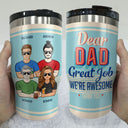 Dear Dad Great Job I'm Awesome Thank You Retro - Father Gift - Personalized Custom Triple 3 In 1 Can Cooler