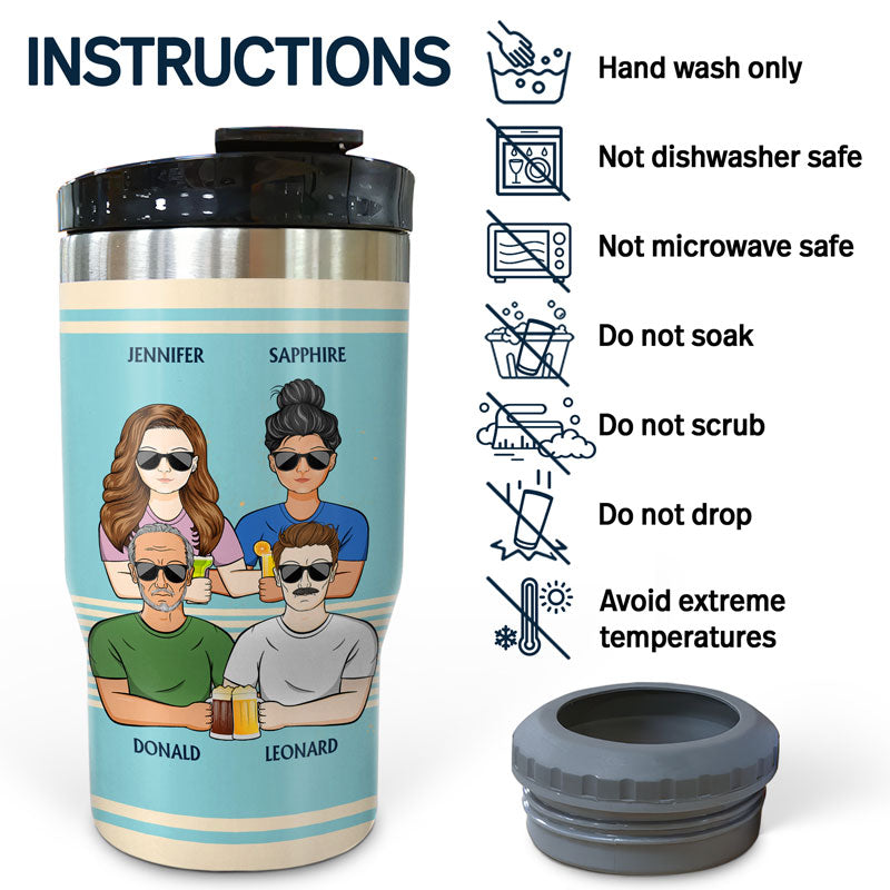 Dear Dad Great Job I'm Awesome Thank You Retro - Father Gift - Personalized Custom Triple 3 In 1 Can Cooler