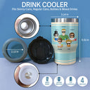 Cher papa, bon travail, je suis génial, merci Retro Young - Cadeau pour père - Glacière triple 3 en 1 personnalisée