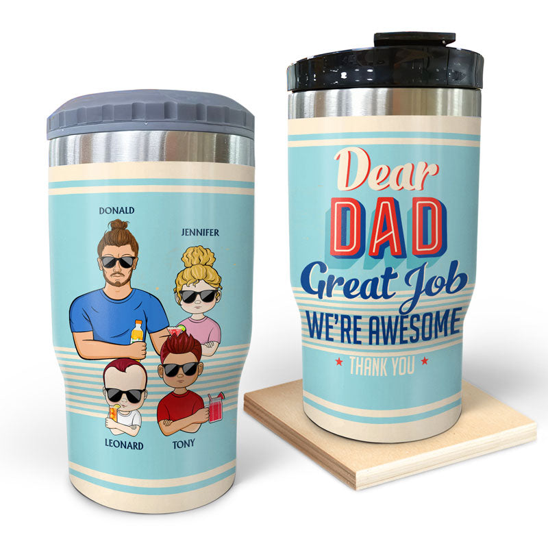 Dear Dad Great Job I'm Awesome Thank You Retro Young - Father Gift - P ...