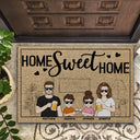 Home Sweet Home Couple Husband Wife Family - Personalized Custom Doormat