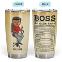 Nutrition Facts Hard Working Unrivaled Skill - Gift For Boss - Personalized Custom Tumbler
