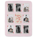 Gift For Couples,Old Couples,Gift For Husband,Gift For Wife,Gift For Boyfriend,Gift For Girlfriend,Love,Custom Photo - Custom Photo Playing Card Couple Lucky In Love - Personalized Fleece Blanket, Sherpa Blanket