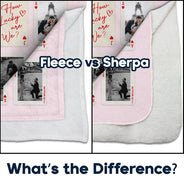 Gift For Couples,Old Couples,Gift For Husband,Gift For Wife,Gift For Boyfriend,Gift For Girlfriend,Love,Custom Photo - Custom Photo Playing Card Couple Lucky In Love - Personalized Fleece Blanket, Sherpa Blanket