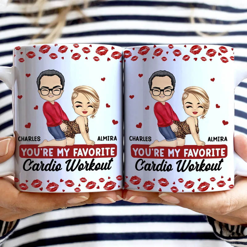 Gift For Couples,Old Couples,Gift For Husband,Gift For Wife,Gift For Boyfriend,Gift For Girlfriend,Love - My Favorite Thing To Do Is You Romantic Couple - Personalized White Edge-to-Edge Mug