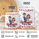 Gift For Couples,Old Couples,Gift For Husband,Gift For Wife,Gift For Boyfriend,Gift For Girlfriend,Love - My Favorite Thing To Do Is You Romantic Couple - Personalized White Edge-to-Edge Mug