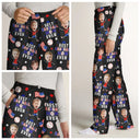 Gift For Father,Gift For Grandpa,Gift For Mother,Gift For Grandma,Happy,Baseball,Photo,Icon - Custom Photo Stars & Stripes Best Baseball Mom Dad Ever - Personalized Pajama Pants