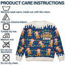 Christmas,Custom Photo,Family,Cut-Face Photo,Happy - Custom Photo The Cookie Crew Family - Personalized Unisex Ugly Sweater