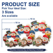 Christmas,Family,Grandparents,Happy,Icon - Christmas Decor For Grandparents - Personalized Snowman Wreath Pillow