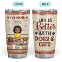 Just A Girl Boy Who Loves Dogs Cats - Gift For Pet Lovers - Personalized Custom Tumbler