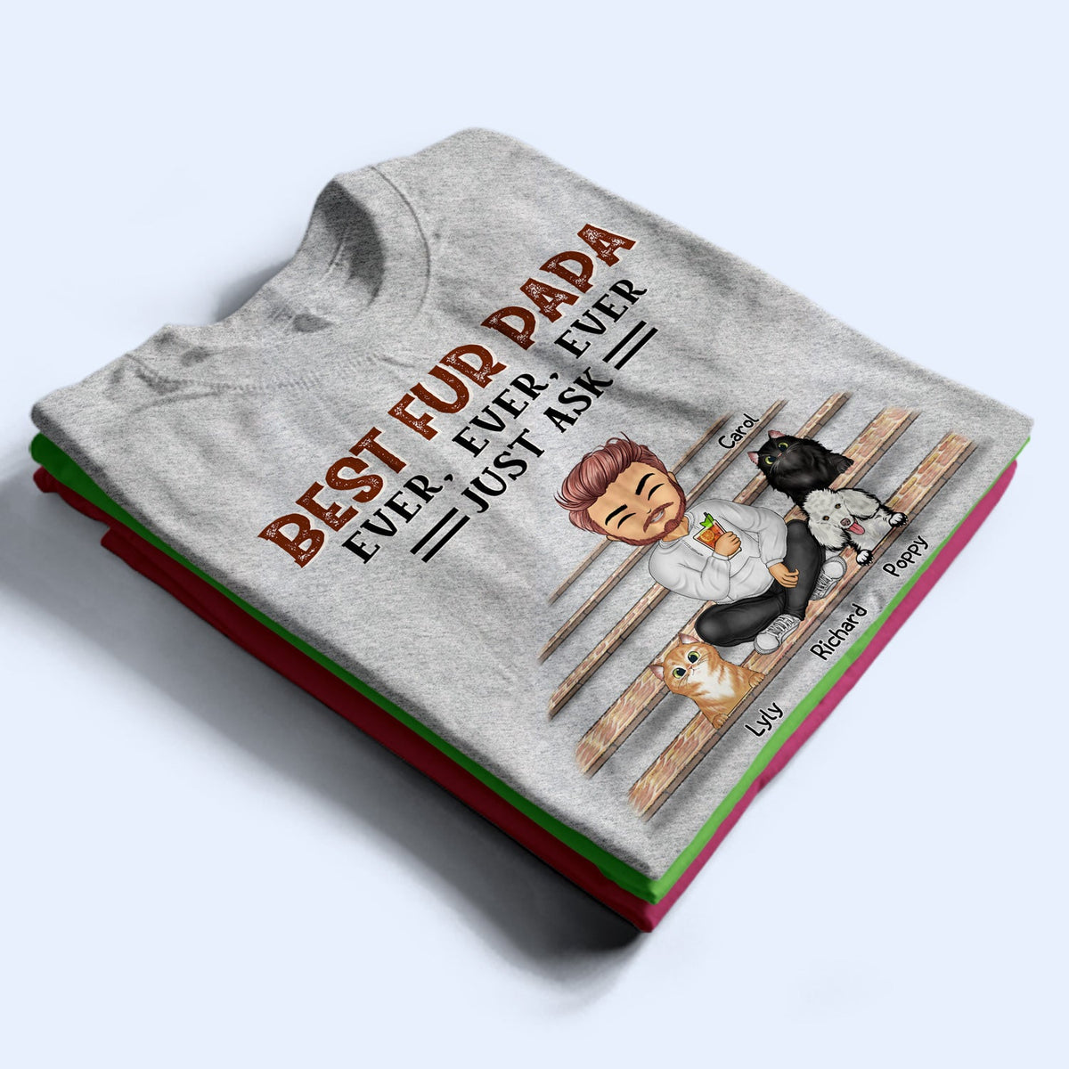 Meilleur chien, chat, maman, papa, jamais demandé ! Cadeau pour les amoureux des animaux ! T-shirt personnalisé