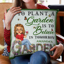 And Into The Garden I Go - Beware A Crazy Plant Lady Lives Here - Birthday, Housewarming Gift For Her, Him, Gardener, Outdoor Decor - Personalized Custom Pillow