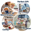 Je t'aime le plus ensemble depuis que nous sommes en couple - Cadeau d'anniversaire pour conjoint, mari, femme, petit ami, petite amie - Couverture polaire personnalisée