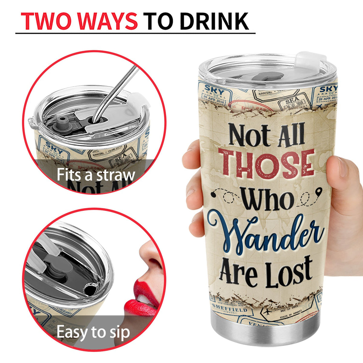 Juste une fille ou un garçon qui aime voyager et faire des croisières - Cadeau d'anniversaire pour lui, elle, les amoureux des voyages et des vacances - Gobelet personnalisé