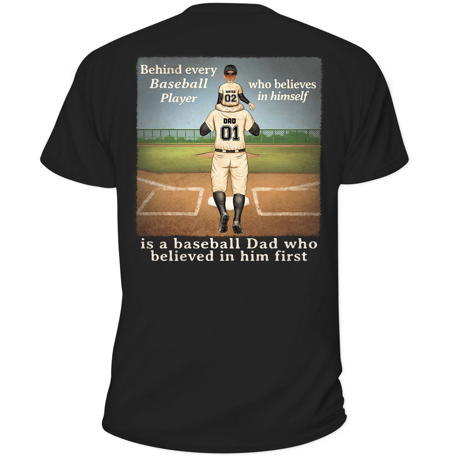 Every Baseball Softball Player Who Believes In - Birthday, Loving Gift For Sport Fan, Dad, Father - Personalized Custom T Shirt