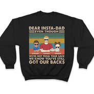 Même si je ne suis pas de ton sac - Anniversaire, cadeau d'amour pour beau-père, beau-père, papa bonus, Insta-papa - T-shirt personnalisé