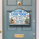 Welcome To Our Ool Notice There Is No P In It Poolside - Home Decor, Backyard Decor, Gift For Her, Him, Family, Couples, Husband, Wife - Personalized Custom Shaped Wood Sign