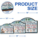 Pool Rules Swim At Your Own Risk Grilling - Home Decor, Backyard Decor, Gift For Her, Him, Family, Couples, Dog Lovers, Cat Lovers - Personalized Custom Shaped Wood Sign