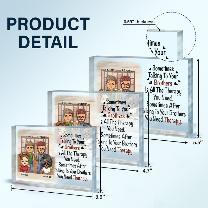 Sometimes Talking To Your Sister - Funny, Home Decor, Birthday Gifts For Sisters, Brothers, Family, Siblings - Personalized Custom Rectangle Shaped Acrylic Plaque