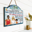 Pool Rules Swim At Your Own Risk Grilling Kids - Home Decor, Backyard Decor, Gift For Her, Him, Family, Couples - Personalized Custom Shaped Wood Sign