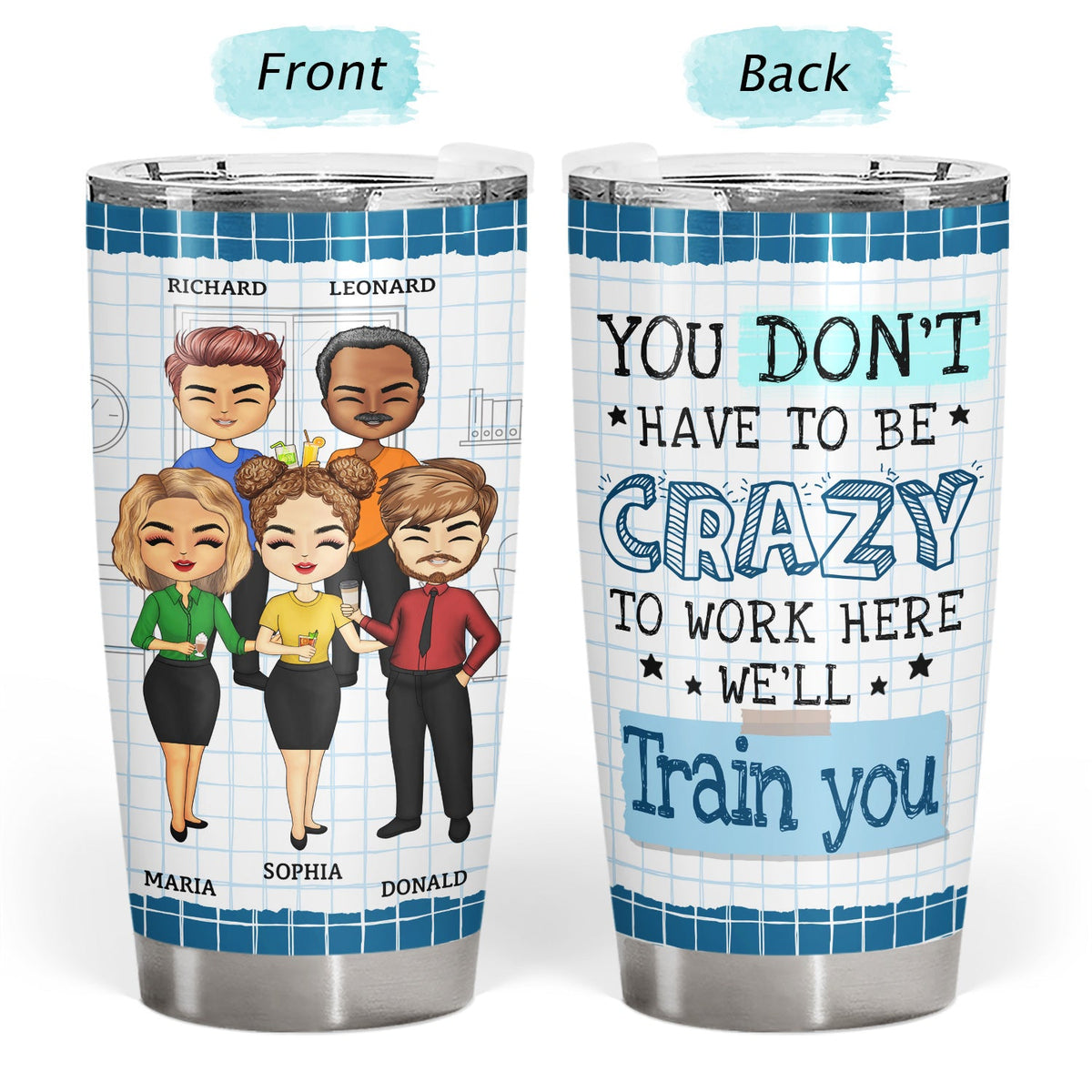 Unbreakable Bond Of Coworkers Who Put Up With - Funny, Anniversary, Goodbye, Retired, Birthday Gifts For Colleagues, Besties - Personalized Tumbler