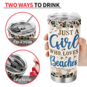 Salty Lil' Beach Tanned And Tipsy Pool Hair Don't Care - Birthday, Anniversary, Travel, Vacation Gift For Woman - Personalized Tumbler