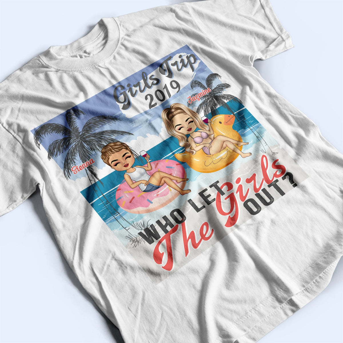 Voyage entre filles moins cher qu'une thérapie, des plages, de l'alcool et des meilleures amies - Cadeau d'anniversaire, de voyage, de vacances pour meilleure amie, meilleure amie, sœurs - T-shirt personnalisé