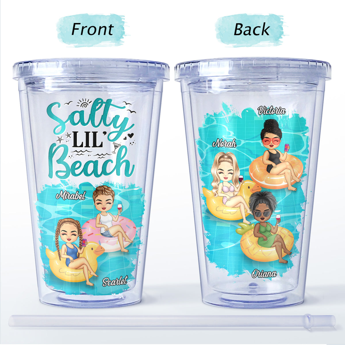 Tanned And Tipsy - Personalized Tumbler Cup - Birthday Gift For