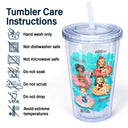 Salty Lil' Beach Tanned And Tipsy Pool Hair Don't Care - Birthday, Anniversary, Travel, Vacation Gift For Girl, Bestie, Sister - Personalized Acrylic Insulated Tumbler With Straw