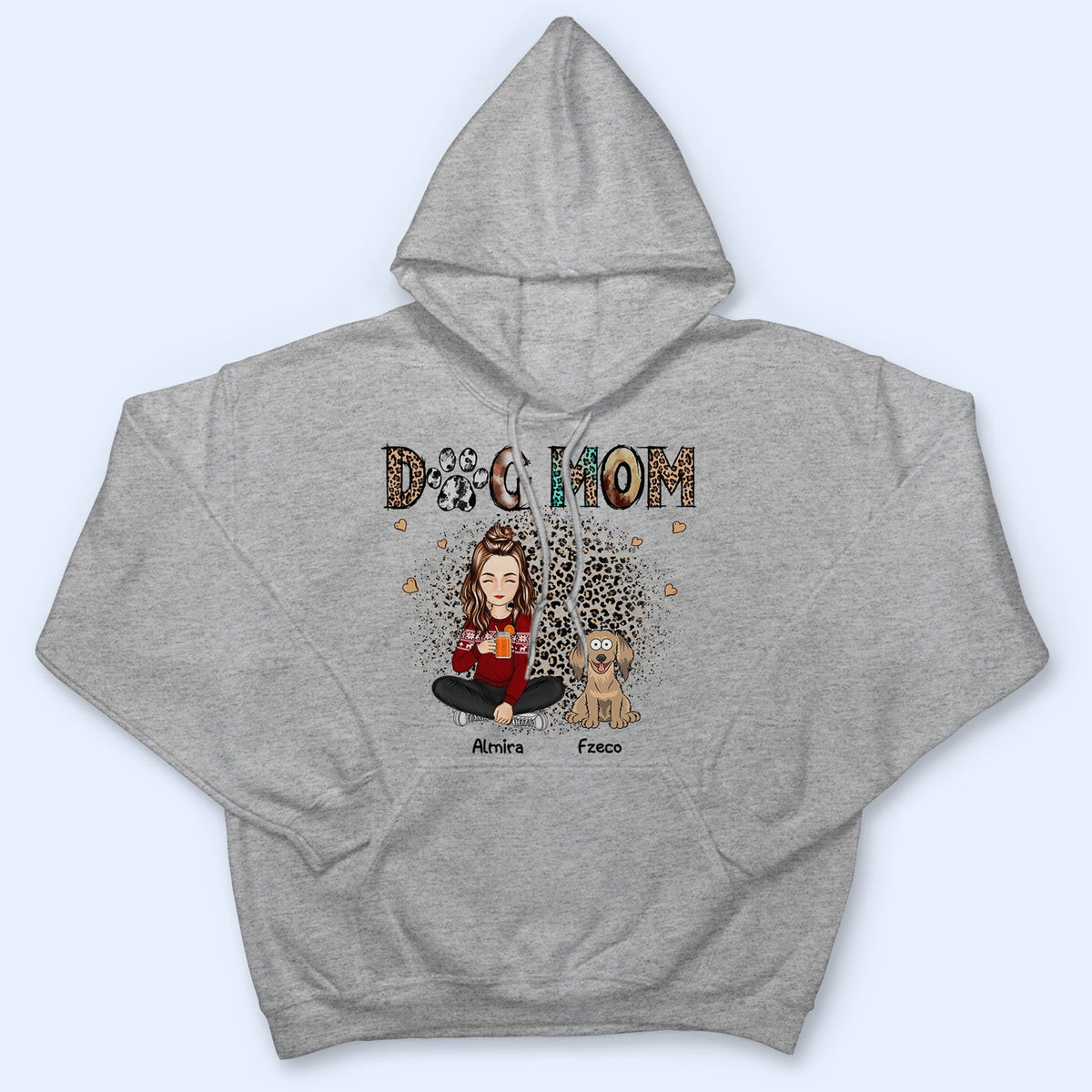 Leopard Dog Mom With Dogs - Birthday, Anniversary, Funny Gift For Women, Dog Lovers - Personalized T Shirt